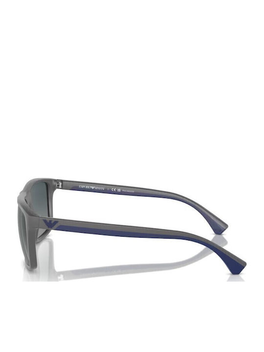 Emporio Armani Men's Sunglasses with Gray Plastic Frame and Gray Gradient Lens