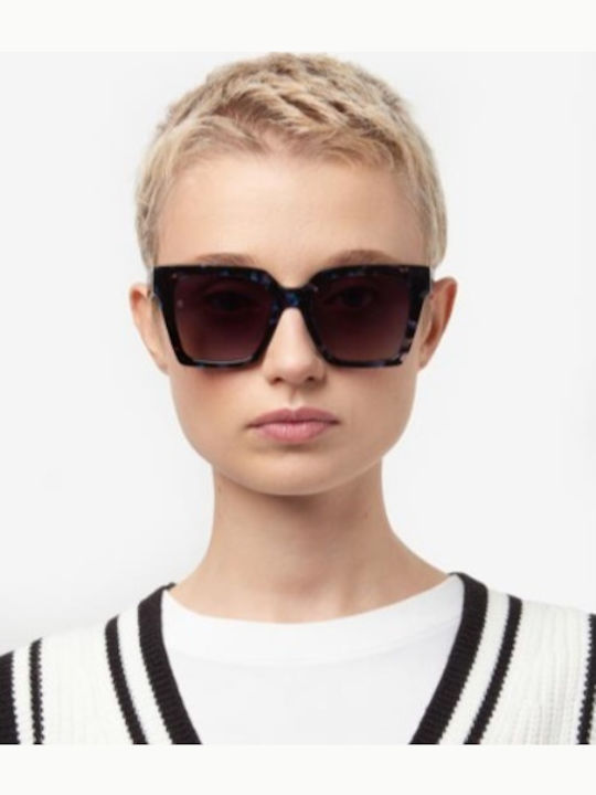 Tommy Hilfiger Γυναικεία Γυαλιά Ηλίου με Μαύρο Κοκκάλινο Σκελετό και Μαύρο Ντεγκραντέ Φακό TH2100/S 807/9O