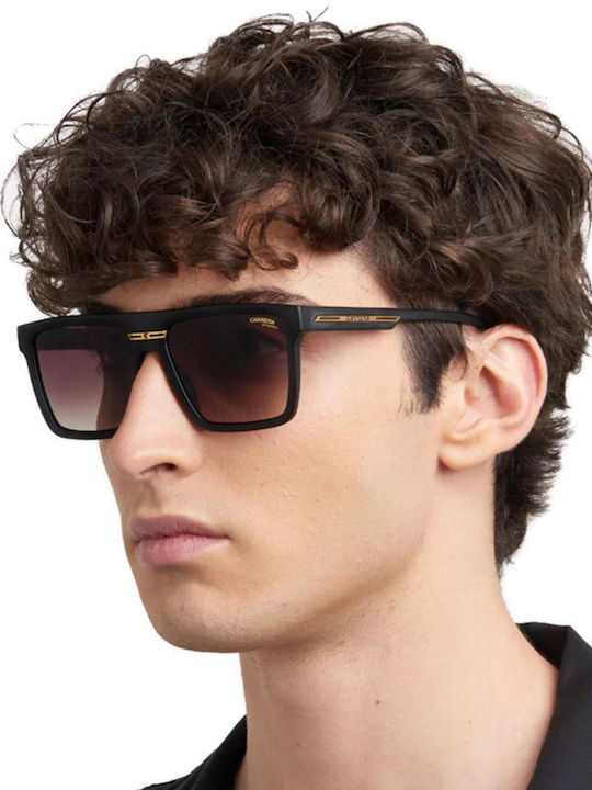 Carrera Men's Sunglasses With Black Horn-Rimmed Frame And Grey Gradient Lens 03/S 003/86