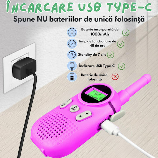 Walkie Talkie Pentru Copii Pentru 3+ Ani