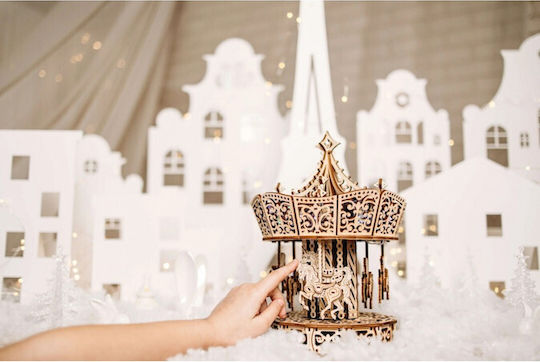 Wood Trick Holz-Bauspielzeug Carousel für Kinder ab 14+ Jahre Jahren