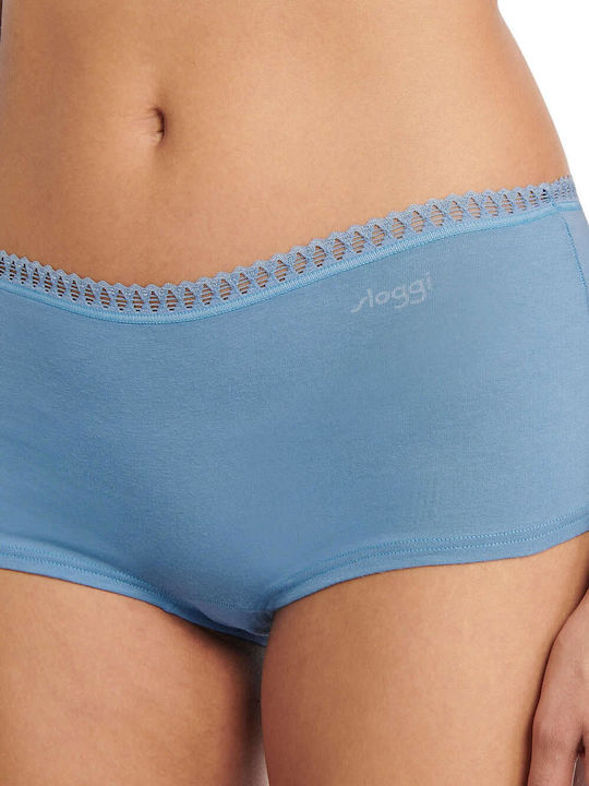 Βαμβακερά Women's Boxer 3Pack with Lace Blue