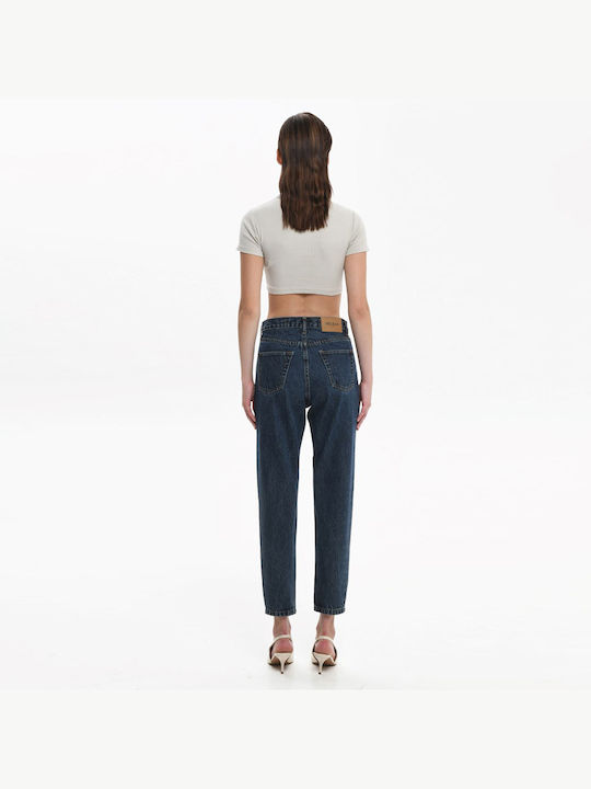 Sac & Co Angela Women's Jean Trousers in Straight Line Dark Blue