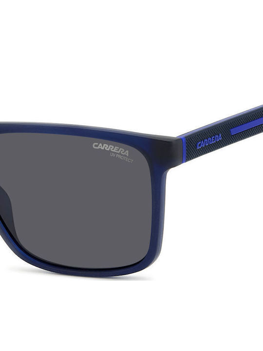 Carrera Men's Sunglasses with Navy Blue Plastic Frame and Blue Lens 8064/S FLL/IR