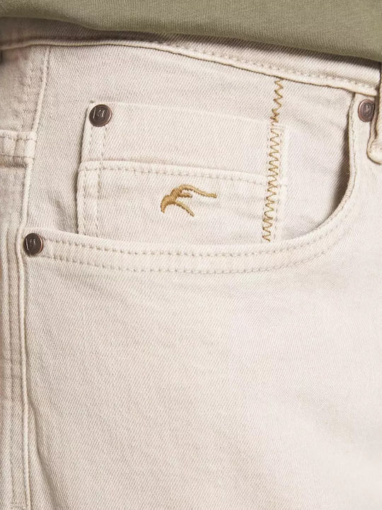 Men's Jeans Pants with Regular Straight Fit Beige