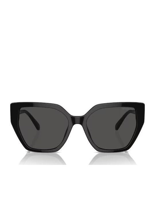 Swarovski Дамски Слънчеви Очила с Черна Пластмасова Рамка и Черни Стъкла SK6016 100187