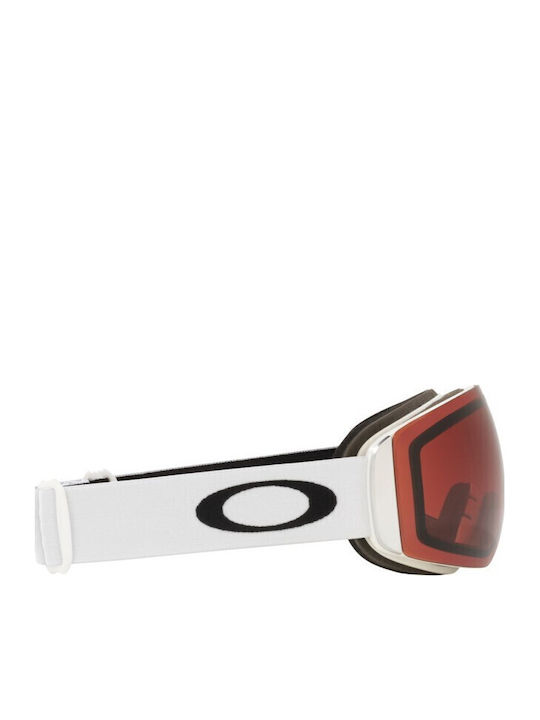 Oakley Flight Deck Маска за Ски и Сноуборд за Възрастни Бяла с Кафяви Стъкла