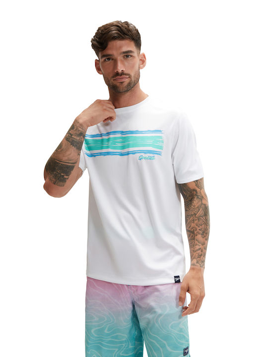Speedo Men's Short Sleeve Sun Protection Shirt White