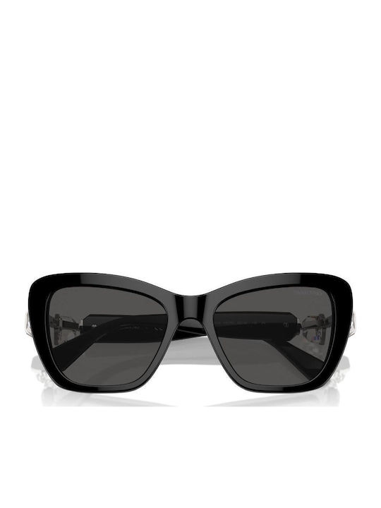 Swarovski Feminini Ochelari de soare cu Negru Cadru și Negru Lentilă SK6018 100187