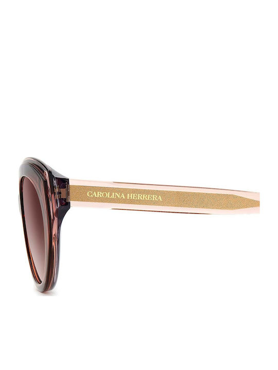 Carolina Herrera Damentragen Sonnenbrillen mit Beige Horn umrandetem Rahmen und Braun Verlaufsfarbe Gläser HER 0250/S TUI/HA