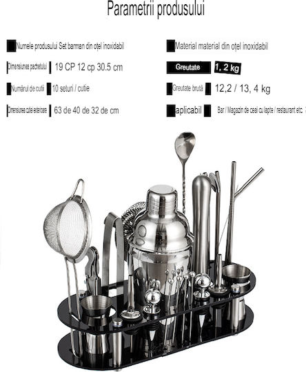 Lewei Set de cocktail 23buc