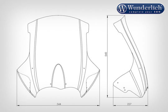 Wunderlich Διάφανη Ζελατίνα Μοτοσυκλέτας για BMW R 1200 WUN-25440-001-3845