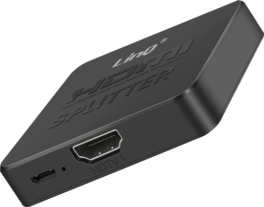 Linq Hdmi 4k Ultra Hd Duplicator 2 Simultaneous Displays Black