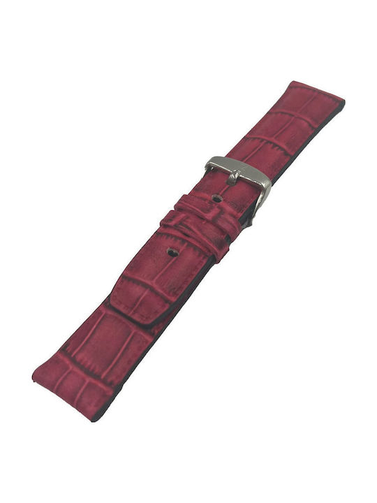 ByLeather Δερμάτινο Λουράκι Μπορντό 24mm