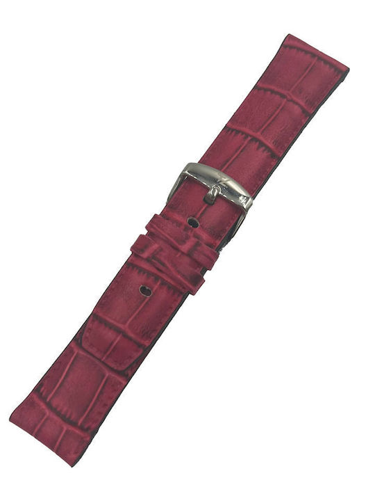 ByLeather Δερμάτινο Λουράκι Μπορντό 18mm