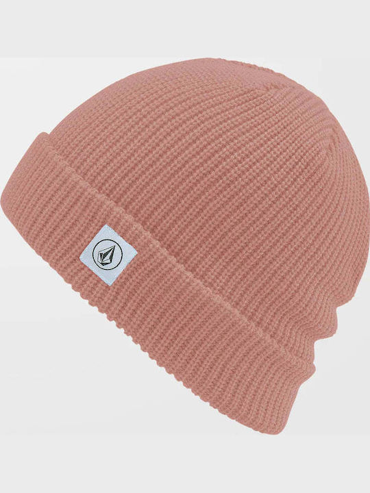 Beanie Γυναικείος Σκούφος με Rib Πλέξη σε Μωβ χρώμα