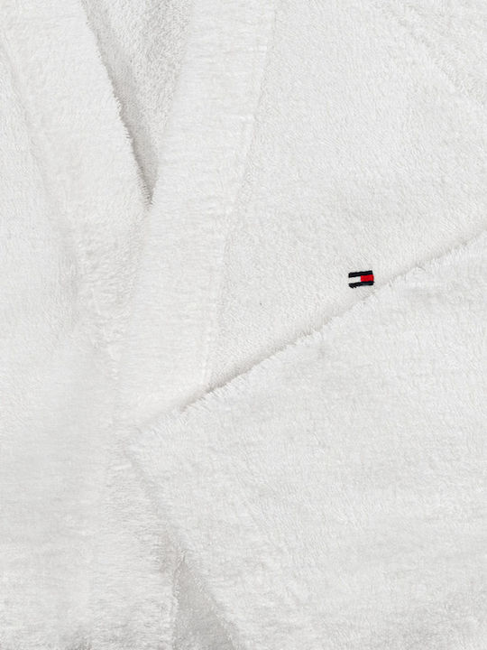 Tommy Hilfiger Legend Μπουρνούζι με Γιακά Λευκό 360gr/m²