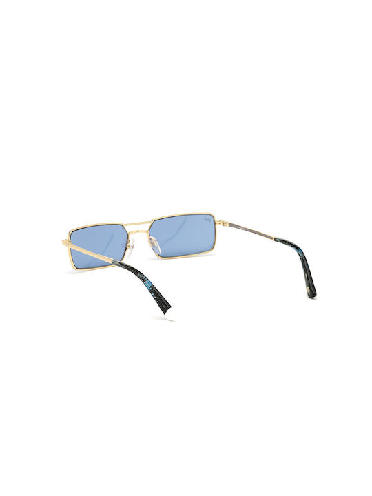 Web Men's Sunglasses with Gold Metal Frame and Blue Lens WE0287 30V