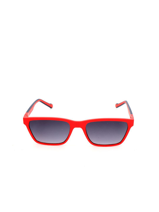 adidas Sunglasses with Red Plastic Frame and Gray Gradient Lens AOR027-053000