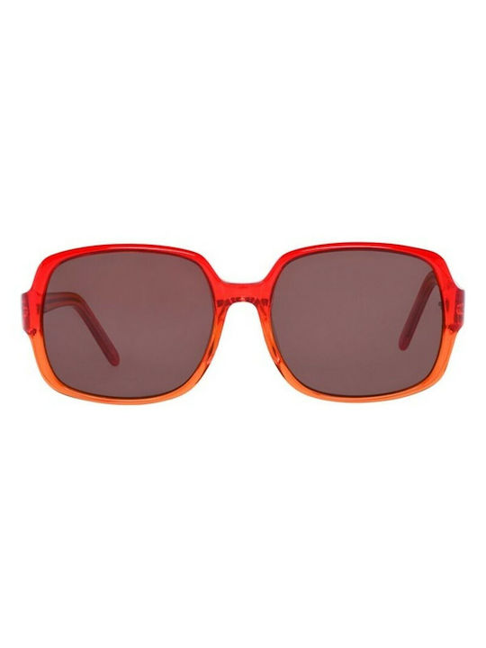 MORE & MORE Women's Sunglasses with Red Plastic Frame and Red Lens 54360 700