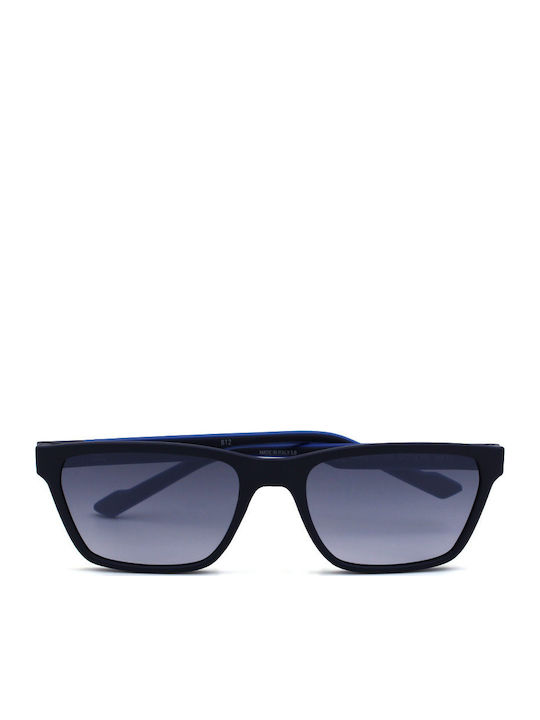 adidas Men's Sunglasses with Navy Blue Plastic Frame and Blue Gradient Mirror Lens AOR027-019000
