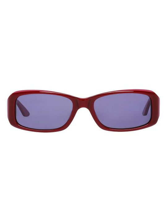 MORE & MORE Women's Sunglasses with Red Plastic Frame and Gray Lens 54299 390