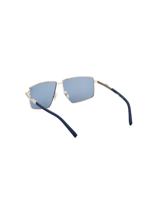 Timberland Men's Sunglasses with Gold Metal Frame and Blue Lens TB9286 32D