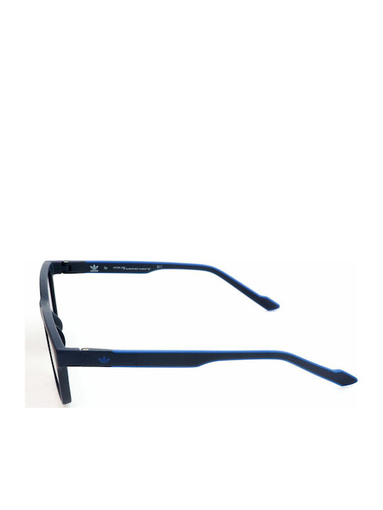 adidas Men's Sunglasses with Navy Blue Plastic Frame and Blue Gradient Mirror Lens AOR027-019000