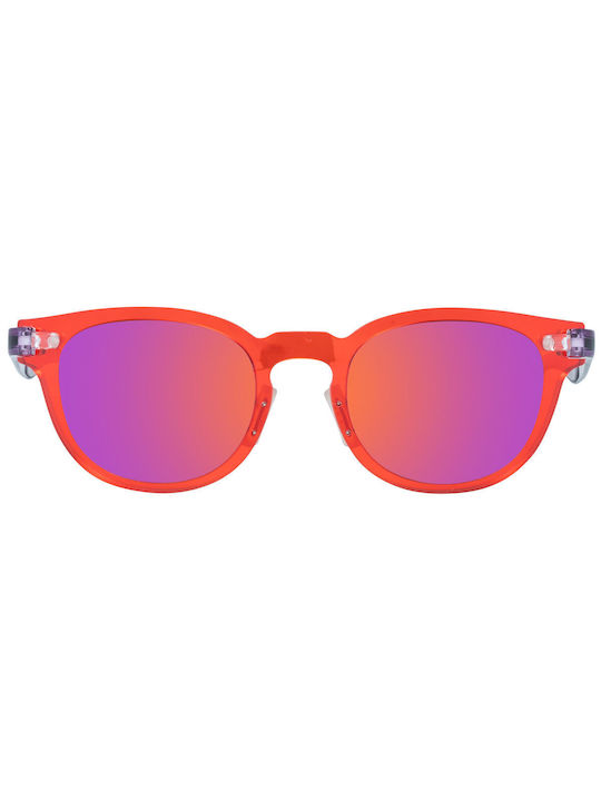 Try Sunglasses with Red Plastic Frame and Red Mirror Lens TH501-04