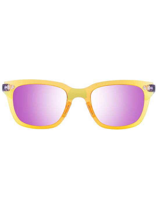 Try Sunglasses with Yellow Plastic Frame and Purple Mirror Lens TH503-01