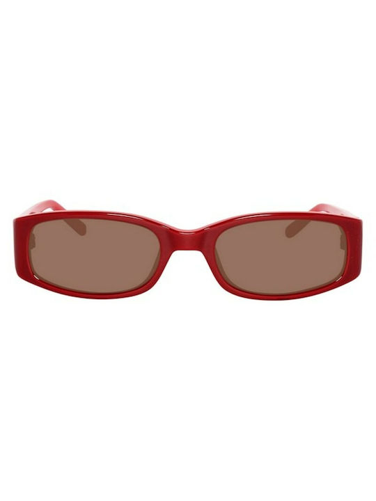 Guess Women's Sunglasses with Red Plastic Frame and Red Lens GU7435 66E