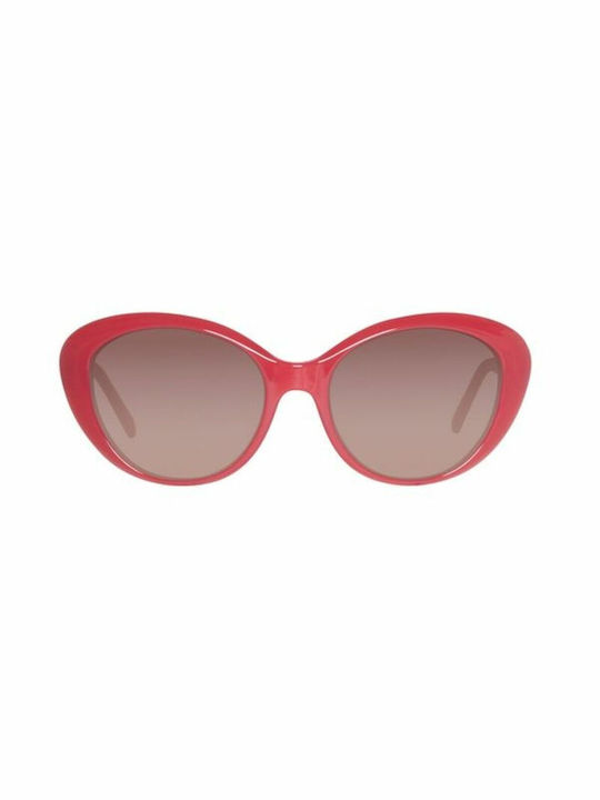 Benetton Women's Sunglasses with Red Plastic Frame and Red Gradient Lens BE937S 04