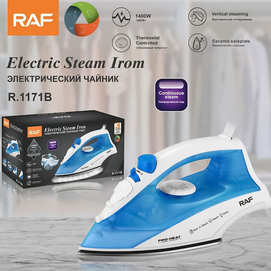 Raf Σίδερο Ατμού 1400W Μπλε