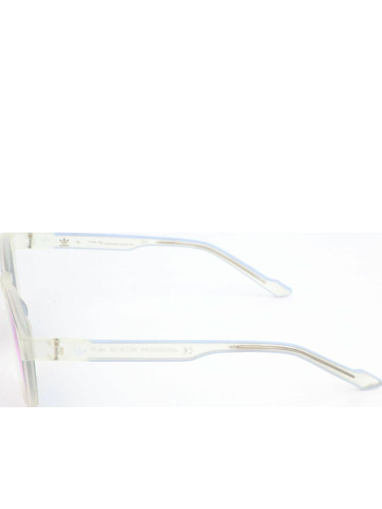 adidas Unisex Sunglasses with White Plastic Frame and Purple Lens AOR028-012000