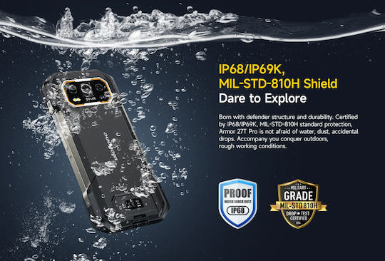 Ulefone Armor 27T Pro 5G Dual SIM (12/256GB) Smartphone Rezistent Negru