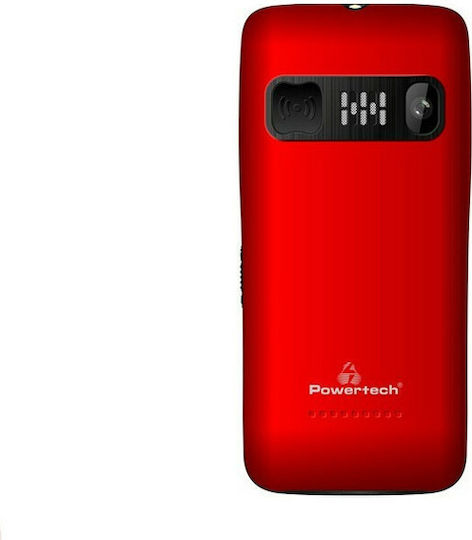Powertech Sentry Eco Dual-SIM Handy mit Großen Tasten (Griechisches Menü) Rot