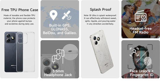 Ulefone Note 18 Ultra 5G Dual SIM (6GB/256GB) Lustrous Black