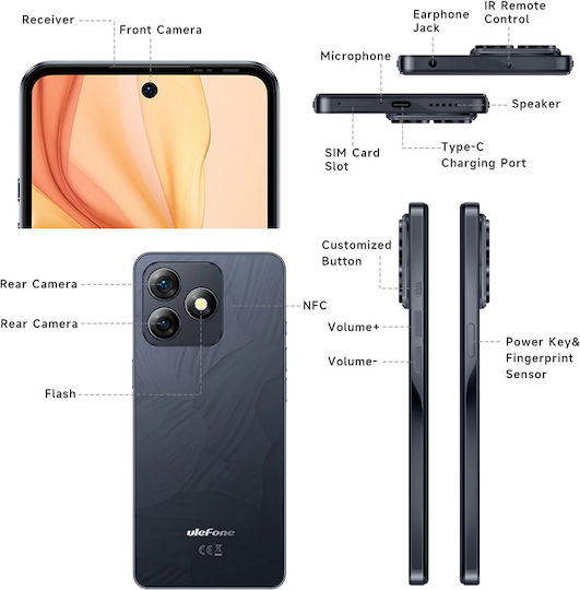 Ulefone Note 18 Ultra 5G Dual SIM (6GB/256GB) Lustrous Black