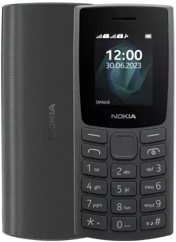Nokia 105 4G (2023) Dual SIM Κινητό με Κουμπιά (Αγγλικό Μενού) Charcoal