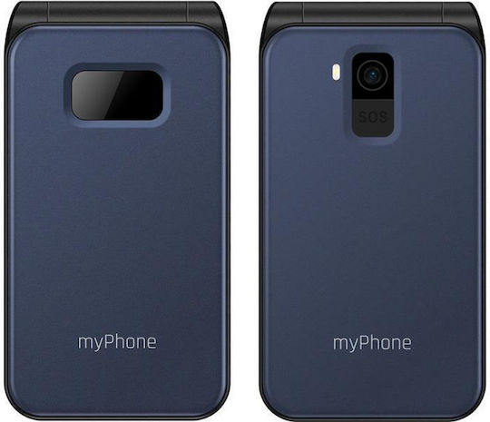 MyPhone Flip LTE Dual-SIM Handy mit Großen Tasten Blau