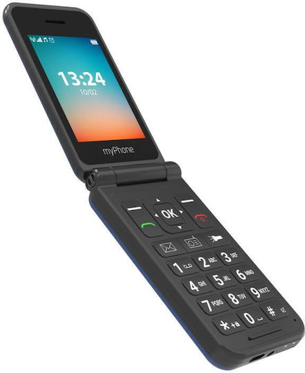 MyPhone Flip LTE Dual-SIM Handy mit Großen Tasten Blau