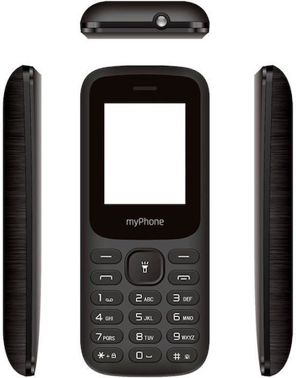MyPhone 2220 Dual SIM Κινητό με Μεγάλα Κουμπιά (Αγγλικό Μενού) Μαύρο