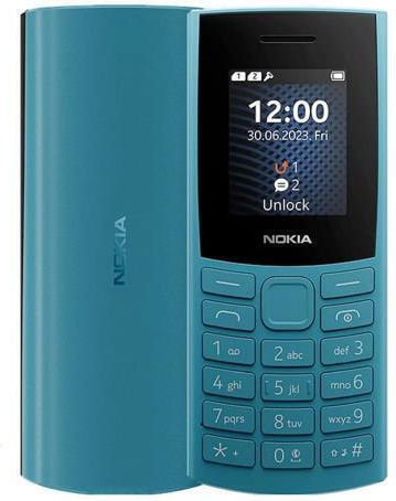 Nokia 105 4G (2023) Dual SIM Mobile with Buttons (English Menu) Blue