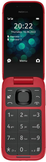 Nokia 2660 Flip Dual SIM Mobile with Buttons (English Menu) Red