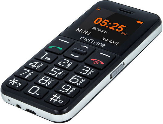 MyPhone Halo Easy Single SIM Κινητό με Μεγάλα Κουμπιά (Αγγλικό Μενού) Μαύρο