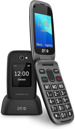 SPC Harmony 4G Dual SIM (125/125MB) Κινητό με Μεγάλα Κουμπιά Μαύρο