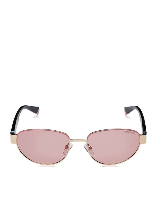 Polaroid Unisex Sonnenbrille mit Rosa Metall Gestell und Rosa Polarisiert Linse PLD6123S-EYR
