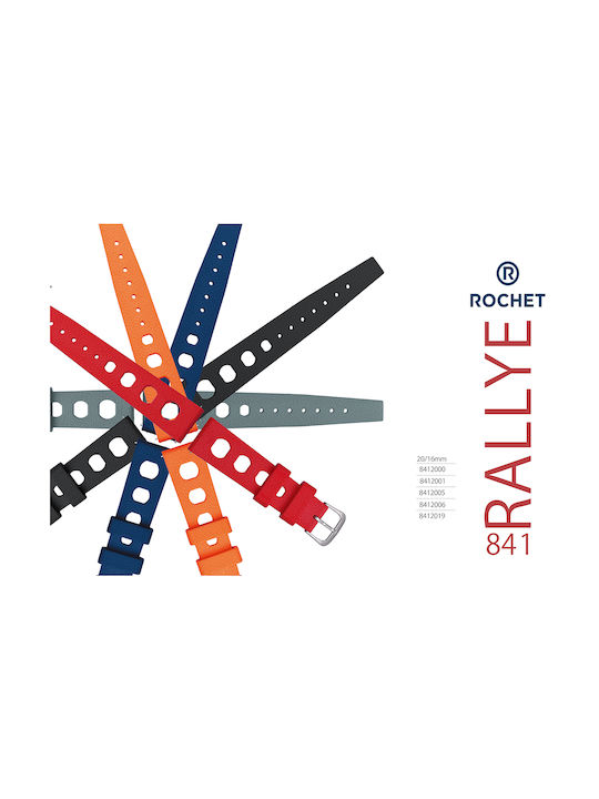 Rochet Gummi-Armband Schwarz 20mm