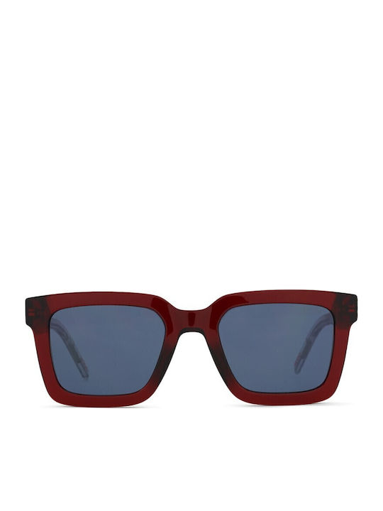 Boss Sunglasses Burgundy with Acetate Frame & Blue Lens Boss Sunglasses Burgundy with Acetate Frame & Blue Lens