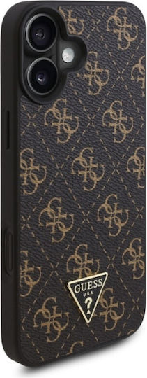 Guess Triangle Back Cover Piele artificială / Plastic Negru (iPhone 16 Plus)